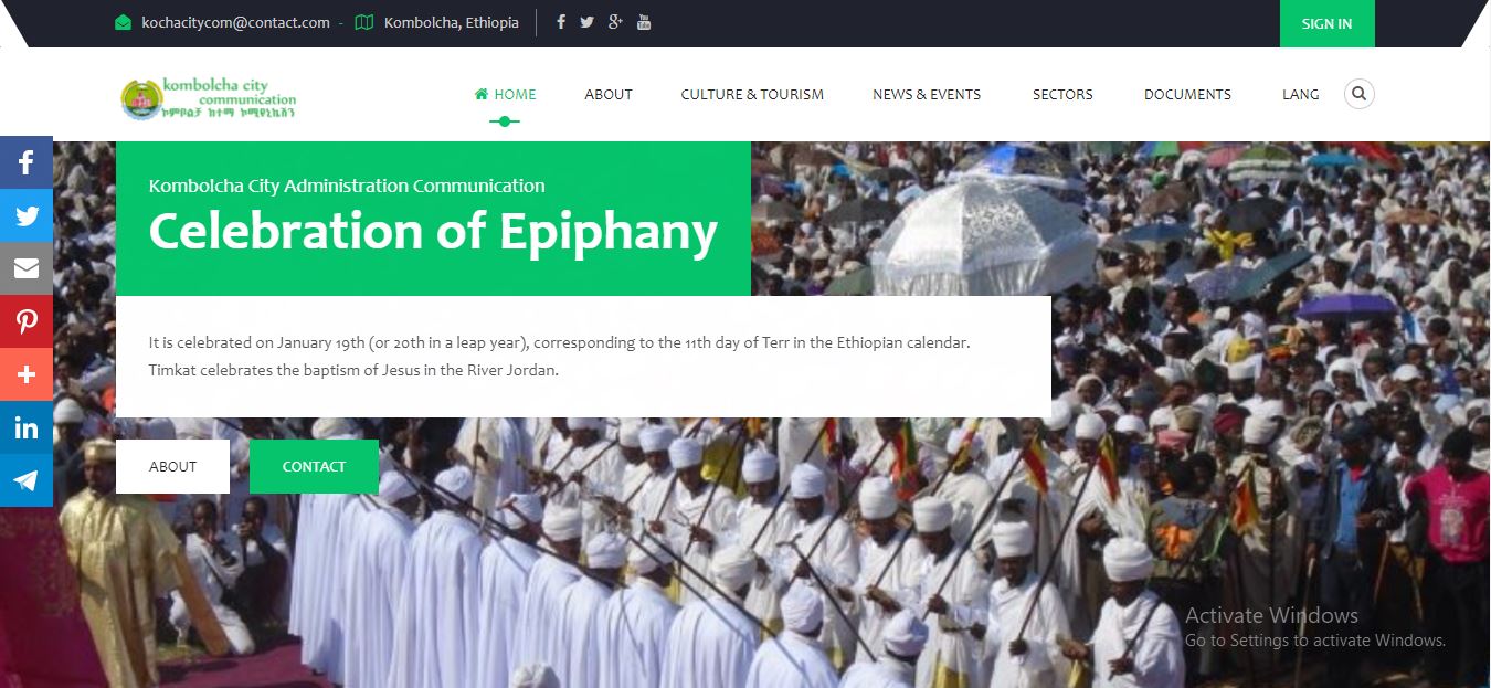 Kombolcha City Communication Office Web Design  & Development